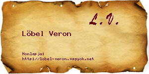 Löbel Veron névjegykártya
